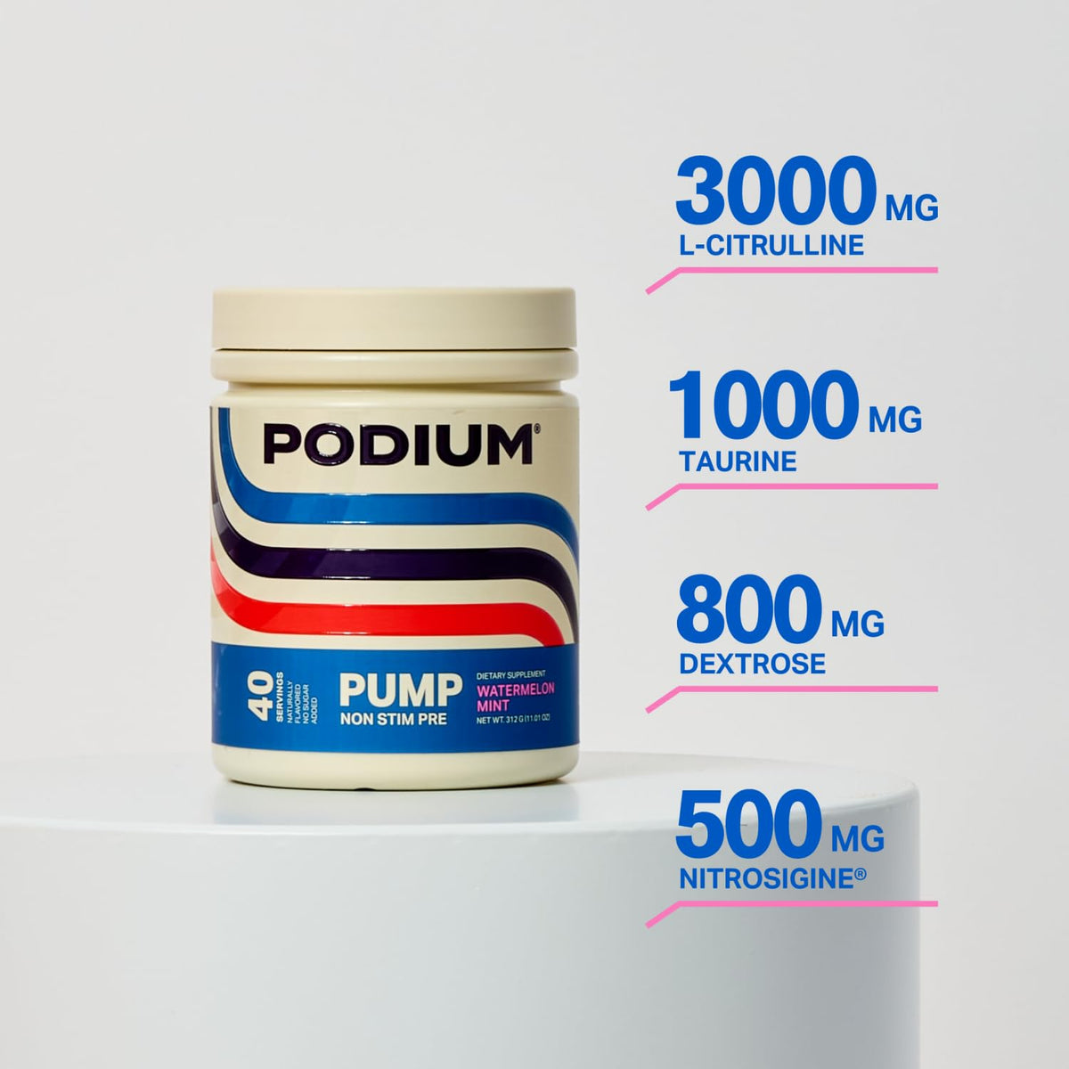 Podium Nutriton, Pump, Stimulant Free Pre-Workout, 40 Servings (Watermelon Mint)