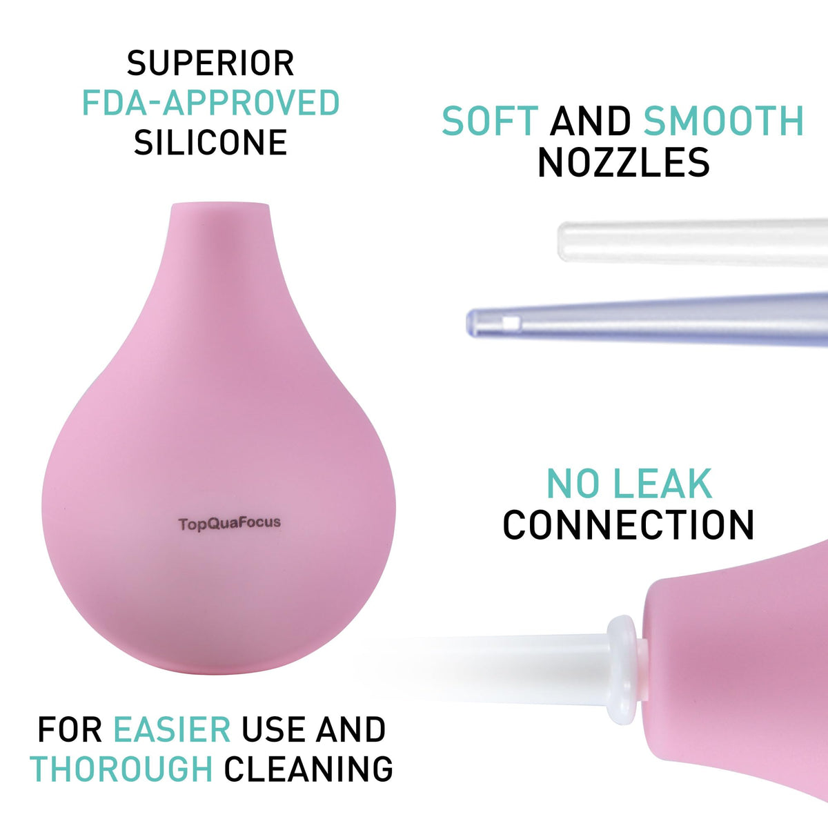 TopQuaFocus 8oz Enema Bulb Kit Anal and Vaginal Douche Bulb for Men Flushing System Enemas Silicone TopQuaFocusBuy Supplements Australia