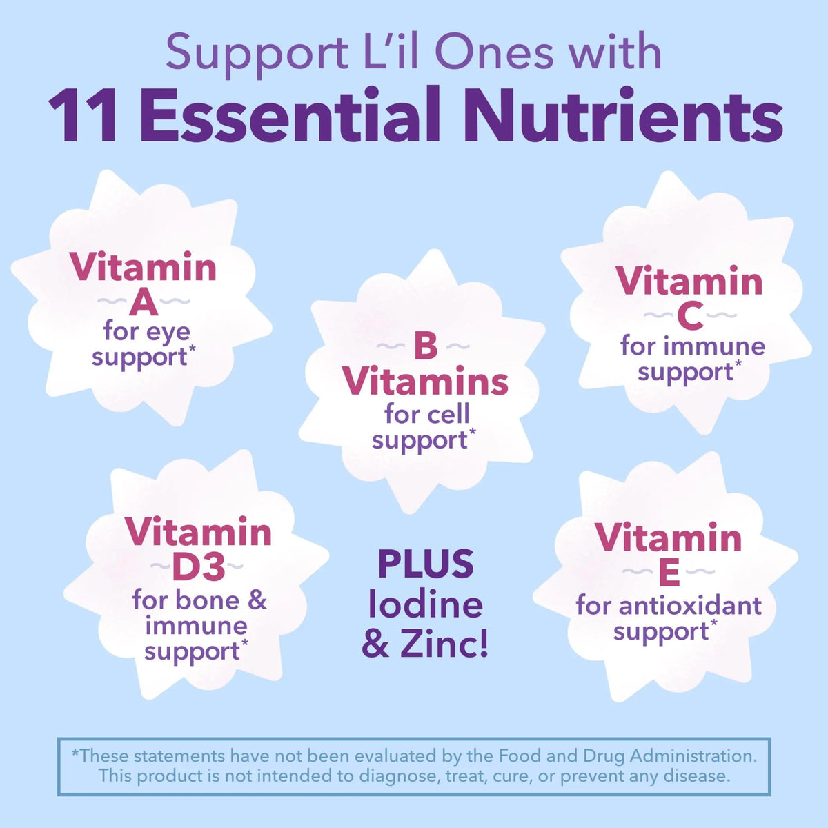 L'il Critters Frozen Daily Kids Multivitamin Gummies Assorted Berry Flavors for Ages 2+ Toddlers and Kids, Disney Multivitamin Gummies Lil CrittersBuy Supplements Australia