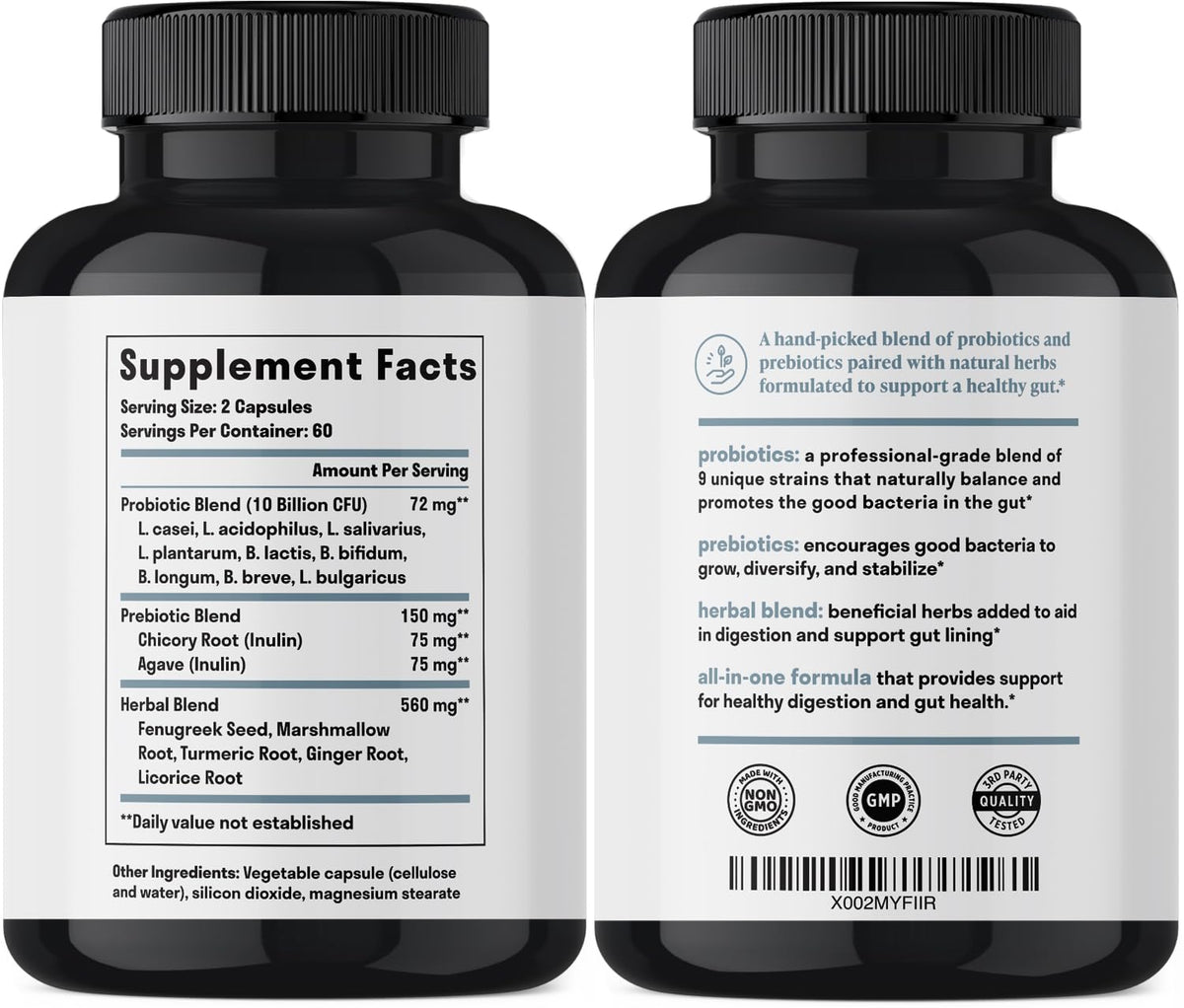 Nuven Naturals All-in-One Gut Health w/Probiotics, Prebiotics, Digestion-Supporting Herbs - OmniHealth US