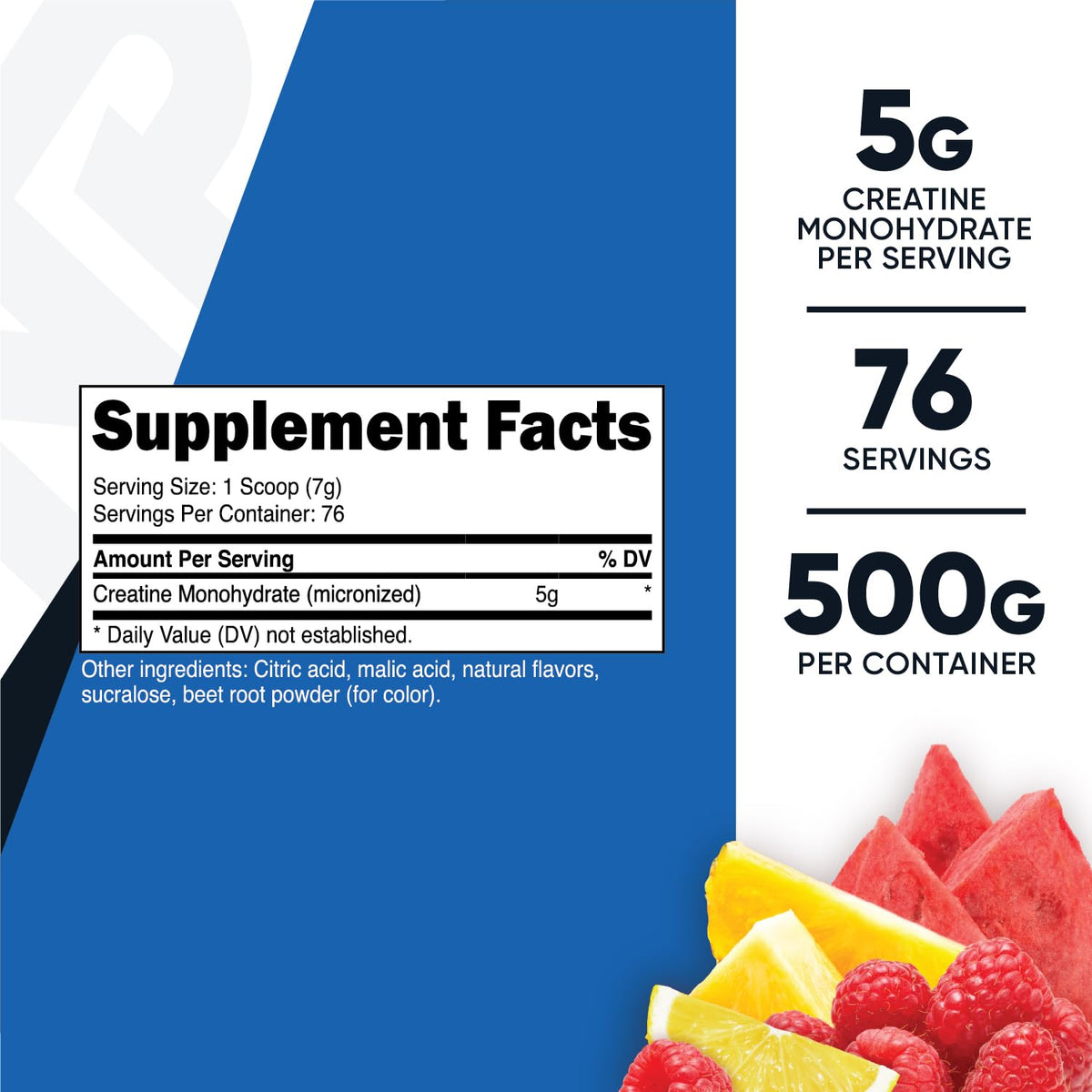 Nutricost Creatine Monohydrate Powder (Fruit Punch, 500 Gram) NutricostBuy Supplements Australia
