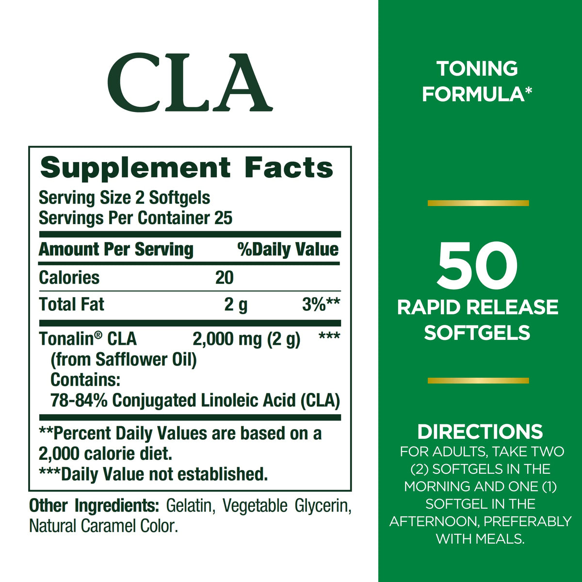 Nature's Bounty Tonalin Pills and Dietary Supplement, Diet and Body Support, 1000 mg Nature's BountyBuy Supplements Australia