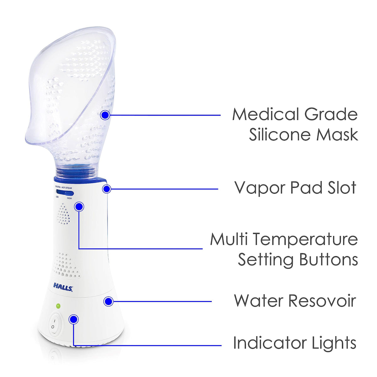 Crane x HALLS Corded Personal Steam Inhaler for Sinus, Congestion, Cough, & Cold Relief CraneBuy Supplements Australia