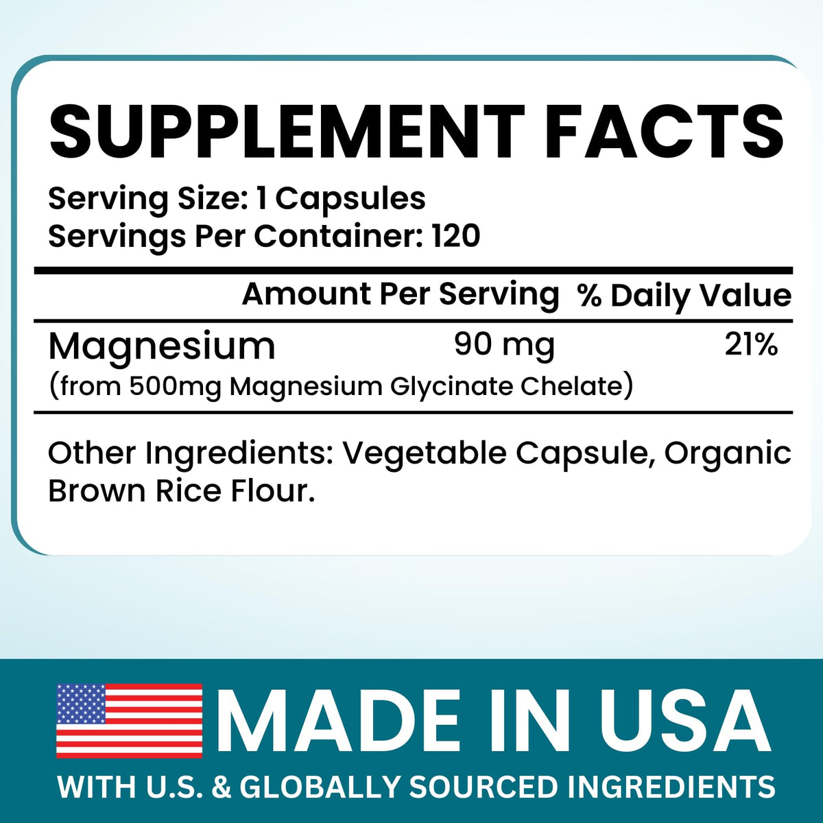 VITBOOST Magnesium Glycinate 500mg - High Absorption Chelated Supplement - Supports Sleep, Muscle Recovery & Heart Health - Non-GMO - OmniHealth US