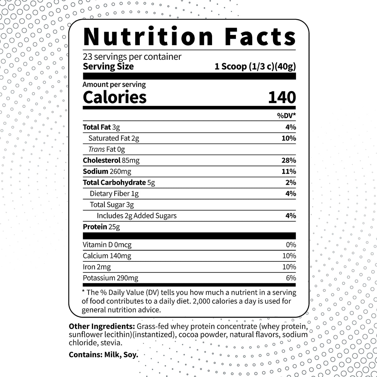 Type Zero Grass Fed Whey Protein Concentrate Powder (Chocolate, 2LBS) - Gluten Free Type ZeroBuy Supplements Australia