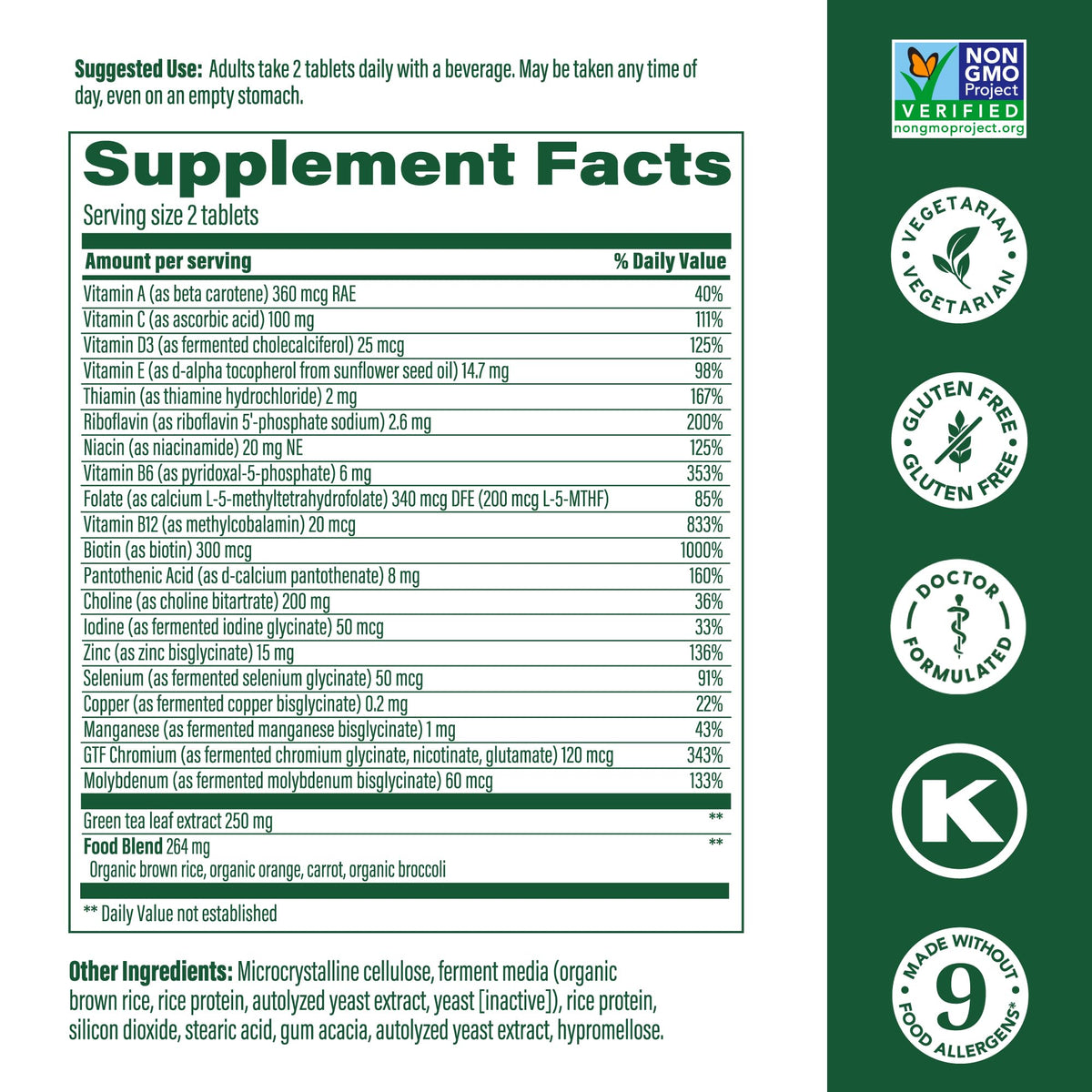 MegaFood, Multi for Women 55+, Supports Optimal Health and Wellbeing, Multivitamin and Mineral Dietary Supplement, Gluten Free, Vegetarian, 60 tablets (30 servings) MegaFoodBuy Supplements Australia