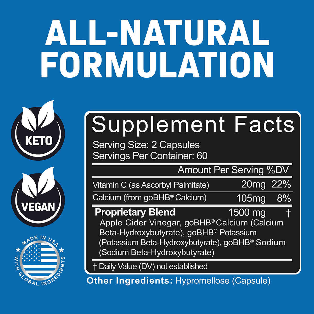 Herbtonics Apple Cider Vinegar Capsules Plus Keto BHB | Fat Burner & Weight Loss Supplement HerbtonicsBuy Supplements Australia