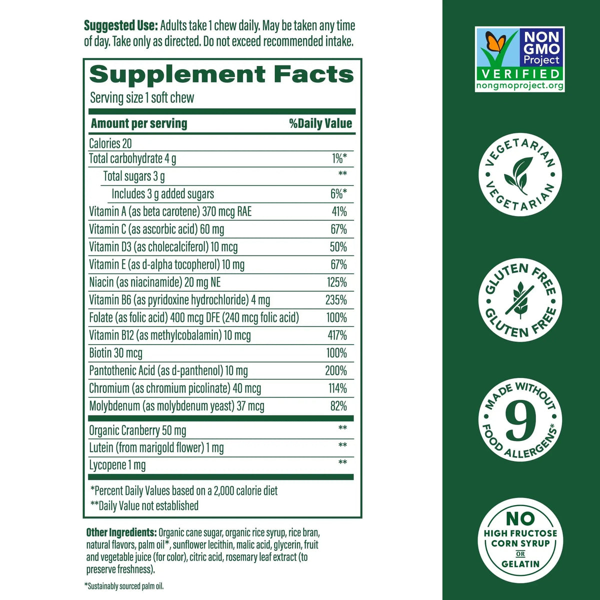 MegaFood Multivitamin for Women, One Daily Multivitamins, Soft Chews with Folate, Methylated B12, Vitamin B6, Biotin, Vitamin D3, C & A MegaFoodBuy Supplements Australia