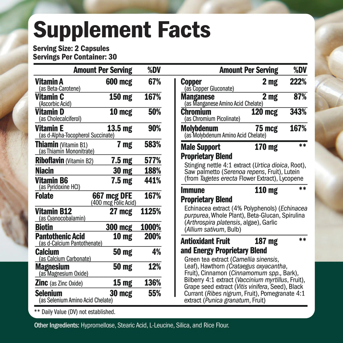 Vimerson Health Multivitamin for Men & Tongkat Ali for Men with Horny Goat Weed, Maca Root Powder, Tribulus Terrestris, Saw Palmetto Extract Vimerson Health