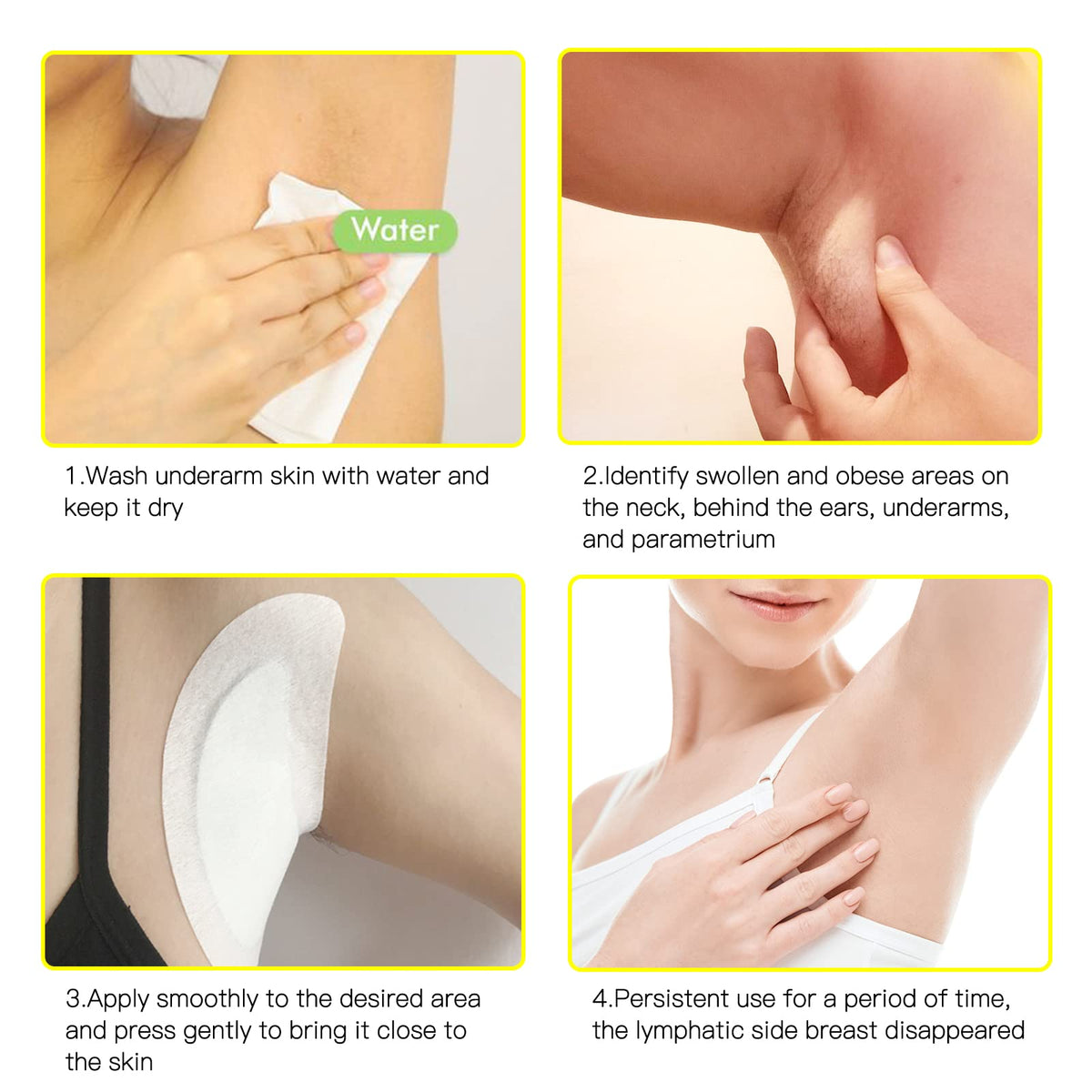 BXQJRJLymphatic Drainage Patch Lymphatic Drainage Herbal Lymphatic Drainage Care Patch Herbal Neck Patch (12) - Maple Wellness Supplements