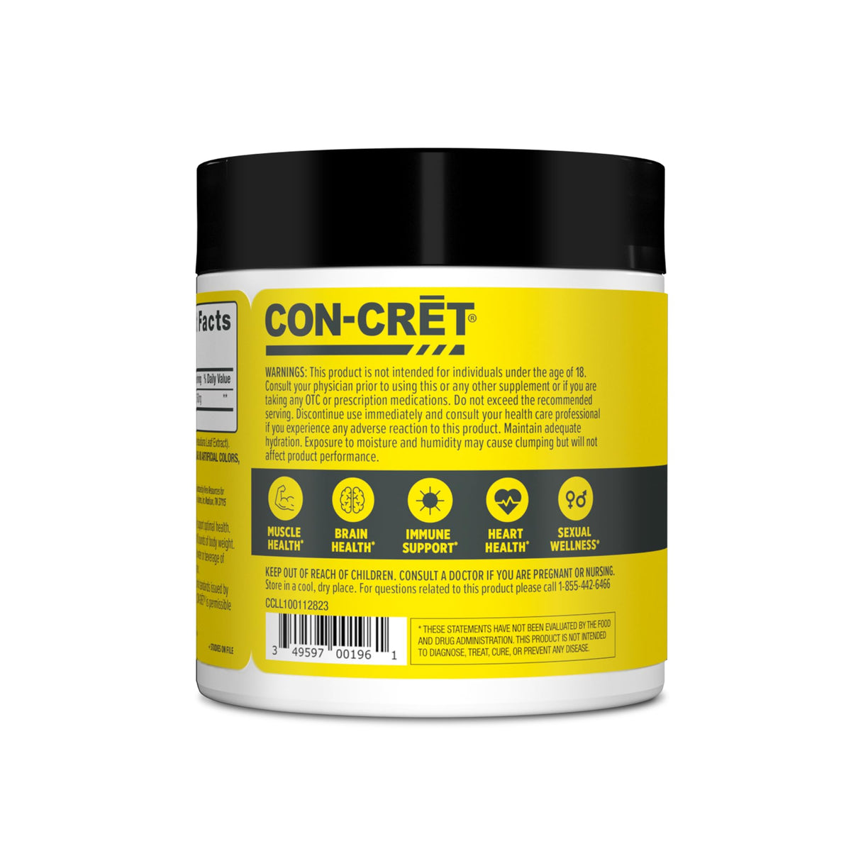 CON-CRET Creatine HCl Powder | Muscle, Cognitive, Cellular Energy Support | No Bloating or Cramps | USA Made & NSF Certified - Maple Wellness Supplements