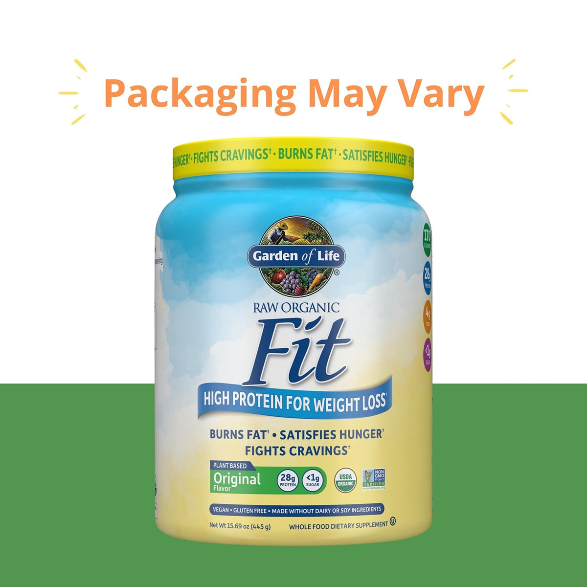 Garden of Life Raw Organic Fit Powder, Original - High Protein for Weight Loss (28g) Plus - Maple Wellness Supplements