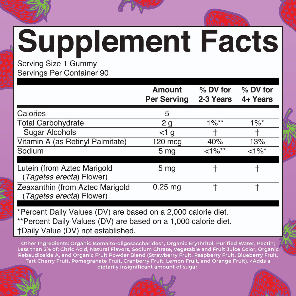 MaryRuth Organics Eye Care Gummies | Eye Health Vitamins for Adults and Kids | Lutein and Zeaxanthin Supplements | for Eyes | Vegan | Non-GMO | Gluten Free | 90 Count - Maple Wellness Supplements