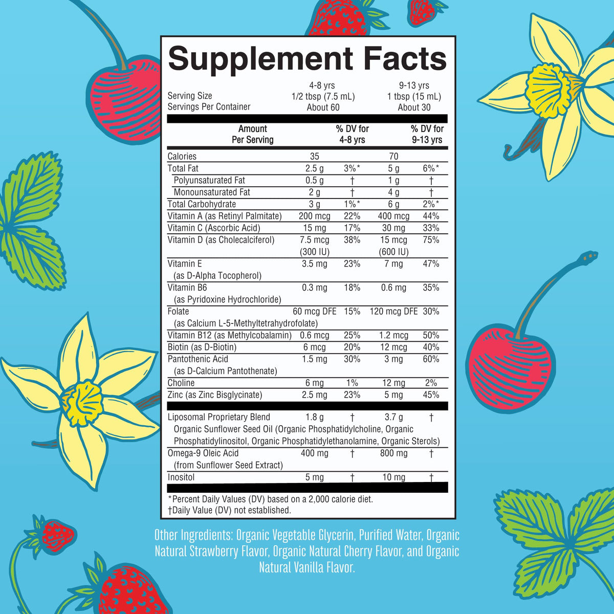 MaryRuth Organics Kids Multivitamin Liposomal | Vegan, Sugar-Free Vitamins for Kids | Ages 4+ | 2 Month Supply | 15.22 Fl Oz - Maple Wellness Supplements