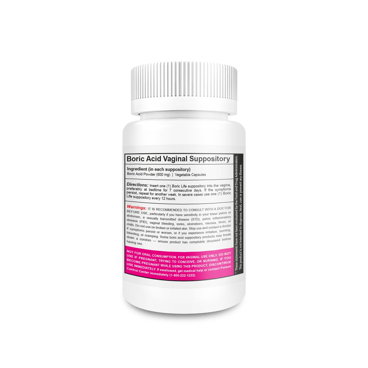 NutraBlast Boric Acid Suppositories - 100% Pure Made in USA - Boric Life Intimate Health Support (30 Count) - Maple Wellness Supplements