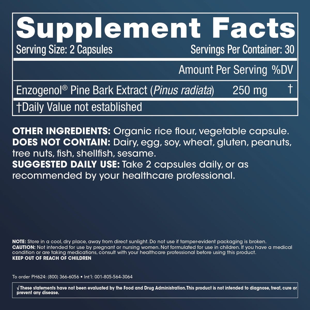 ProHealth Enzogenol Pine Bark Extract | 60 Capsules | New Zealand Sourced Antioxidant Support | Triple 3rd Party Tested, GMP Manufactured in The USA - Maple Wellness Supplements