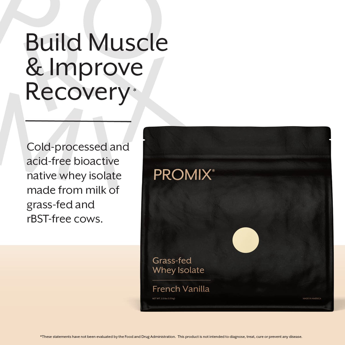Promix Whey Protein Isolate Powder - Grass-Fed & 100% All Natural - Post Workout - Maple Wellness Supplements