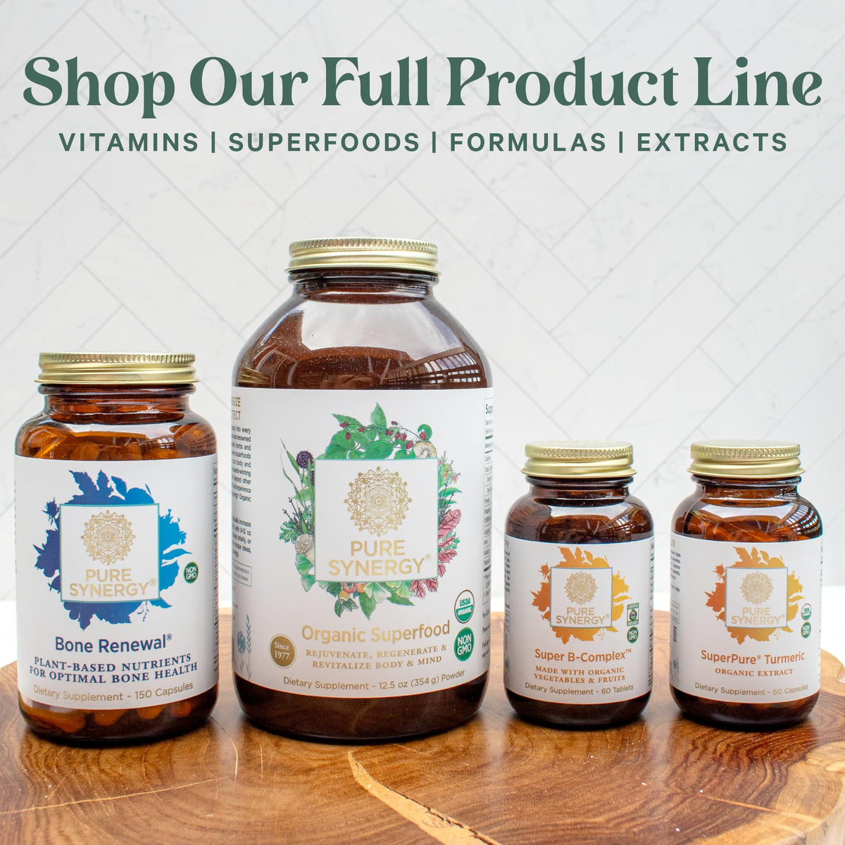 PURE SYNERGY Super B-Complex | Vitamin B Complex Made with Organic Whole Foods | Vegan Supplement with Natural Vitamin B12, Niacin, and Folate | for Energy - Maple Wellness Supplements