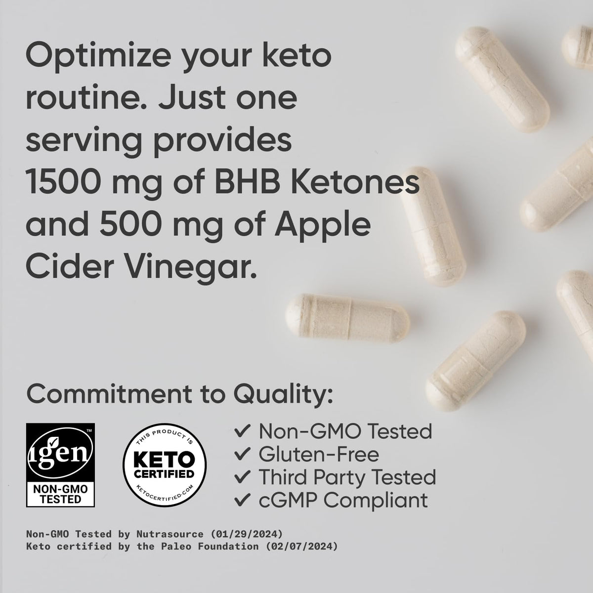 Sports Research® Keto ACV Capsules - Diet Kit System with 500mg of Apple Cider Vinegar - Maple Wellness Supplements