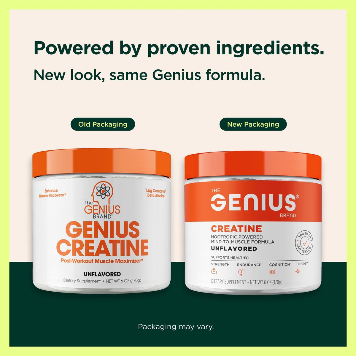 The Genius Brand Genius Creatine - Creatine Monohydrate Powder for Active Lifestyles - Endurance, Strength, Brain Performance & Muscle Health Support - Mind-to-Muscle Formula - Unflavored - 6 oz - Maple Wellness Supplements