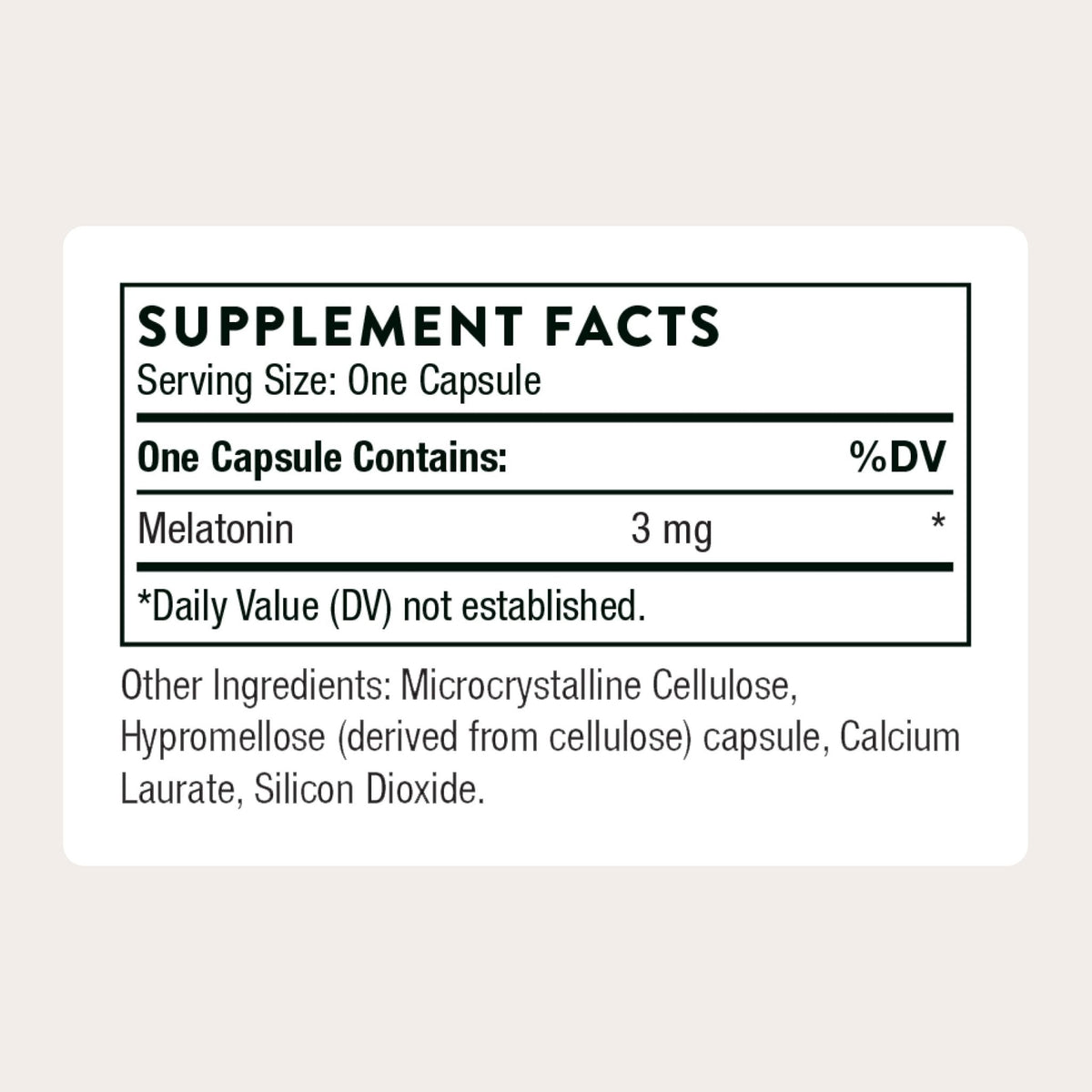 THORNE - Melaton-3 - 3mg Melatonin Supplement - Supports Normal Circadian Rhythms, Restful Sleep & Relaxation* - NSF Certified for Sport - 60 Capsules - Maple Wellness Supplements