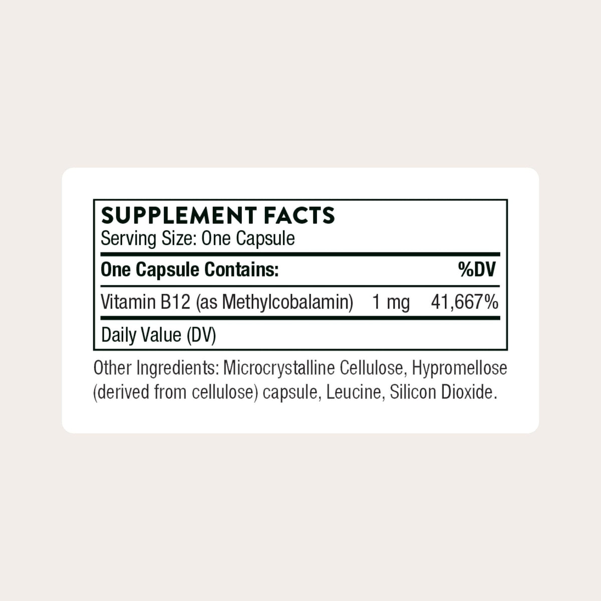 THORNE - Vitamin B12 - as Methylcobalamin - Supports Heart & Nerve Health, Blood Cell Function, Healthy Sleep & Methylation* - Gluten, Dairy & Soy-Free - 60 Servings - Maple Wellness Supplements