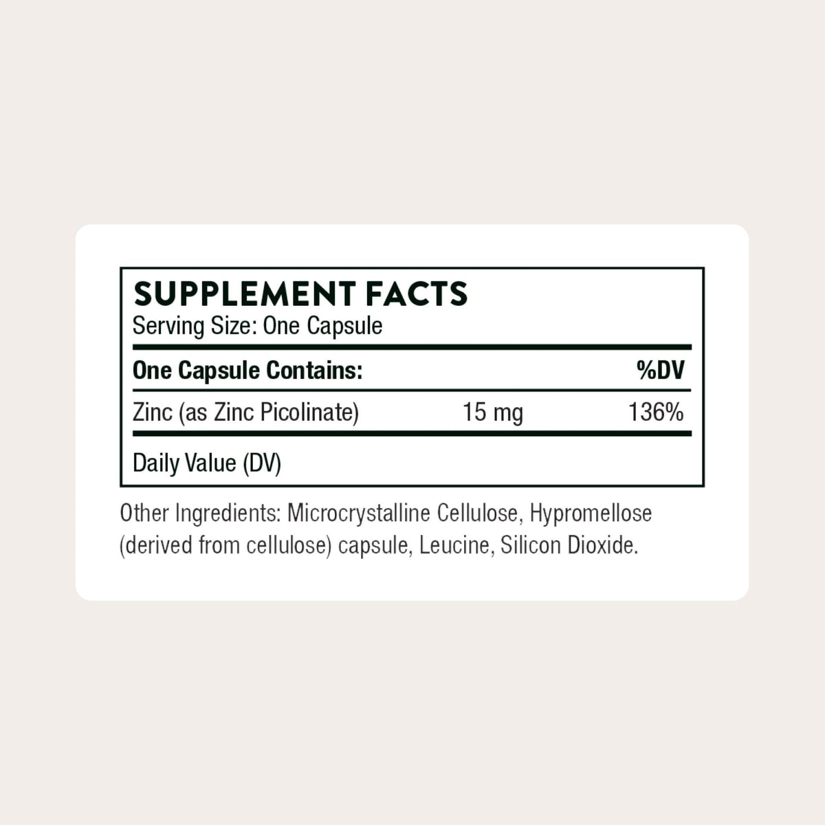 THORNE - Zinc Picolinate 15mg - Highly Absorbable Zinc Supplement - Supports Wellness, Immune System, Eye, Skin, and Reproductive Health* - Gluten-Free, Soy-Free, Dairy-Free - 60 Capsules - Maple Wellness Supplements