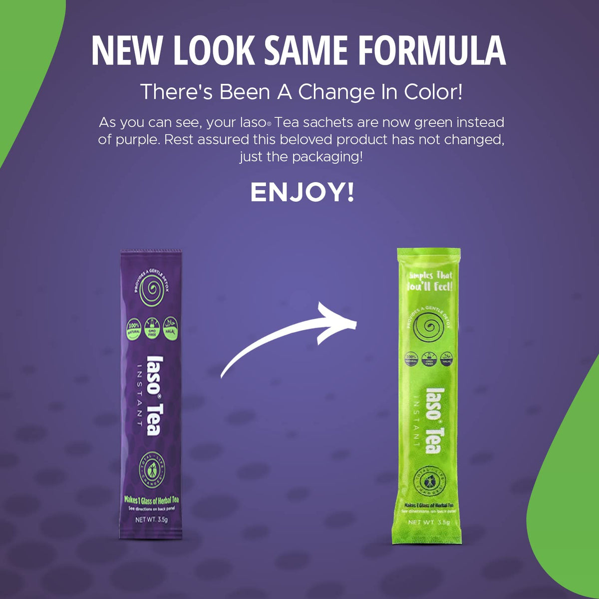 TLC Total Life Changes IASO Natural Detox Instant Herbal Tea - Expiration Date on the Top - Maple Wellness Supplements