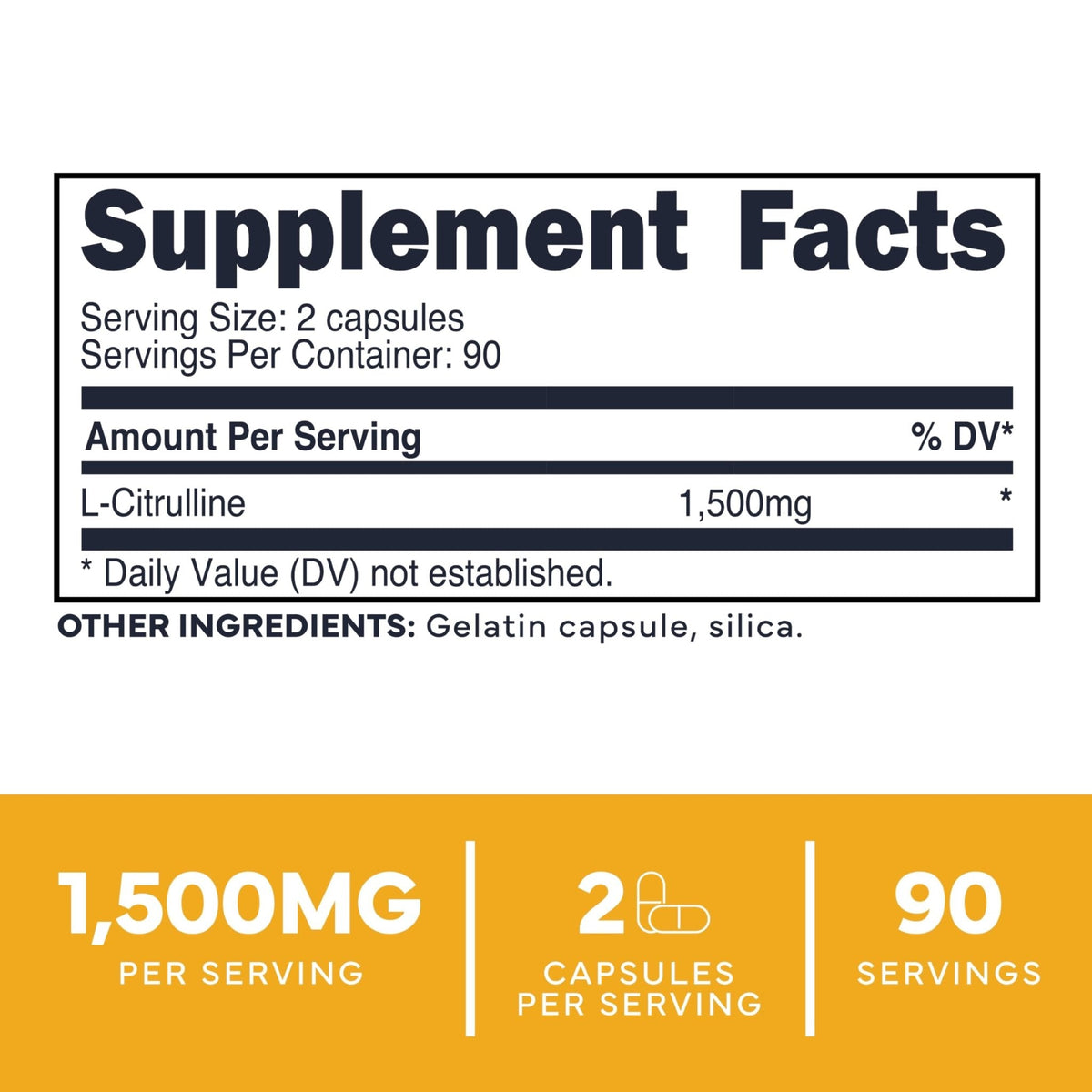 Type Zero L-Citrulline Capsules (180 Capsules) (1500 mg per Serving) - GMO-Free - Maple Wellness Supplements