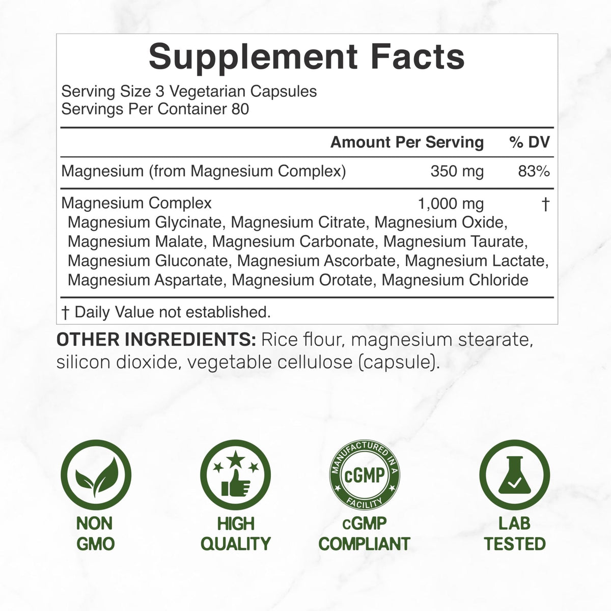 12‑in‑1 Magnesium Complex for Women 1,000 mg, 240 Vegetarian Capsules | Magnesium Glycinate, Citrate, Malate, Taurate, Orotate, Oxide & More | Chelated & Purified for Better Absorption - Maple Wellness Supplements