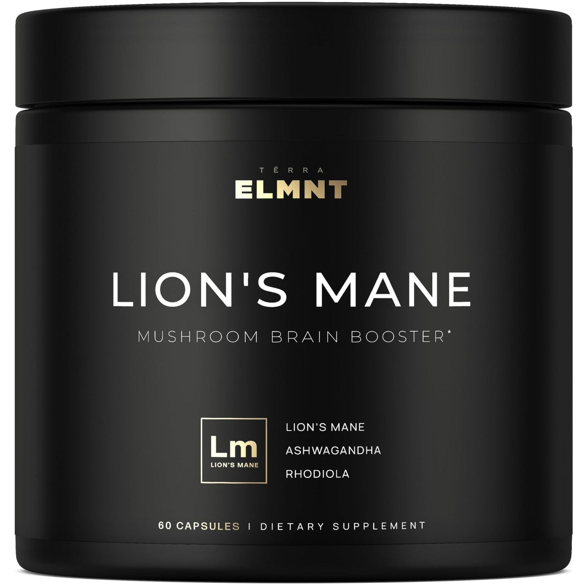 16x Strength Lions Mane Supplement Capsules Super Nootropic w. Ashwagandha & Rhodiola - Highest Potency 16:1 Lion's Mane Mushroom Extract 50% Polysaccharides - Maple Wellness Supplements