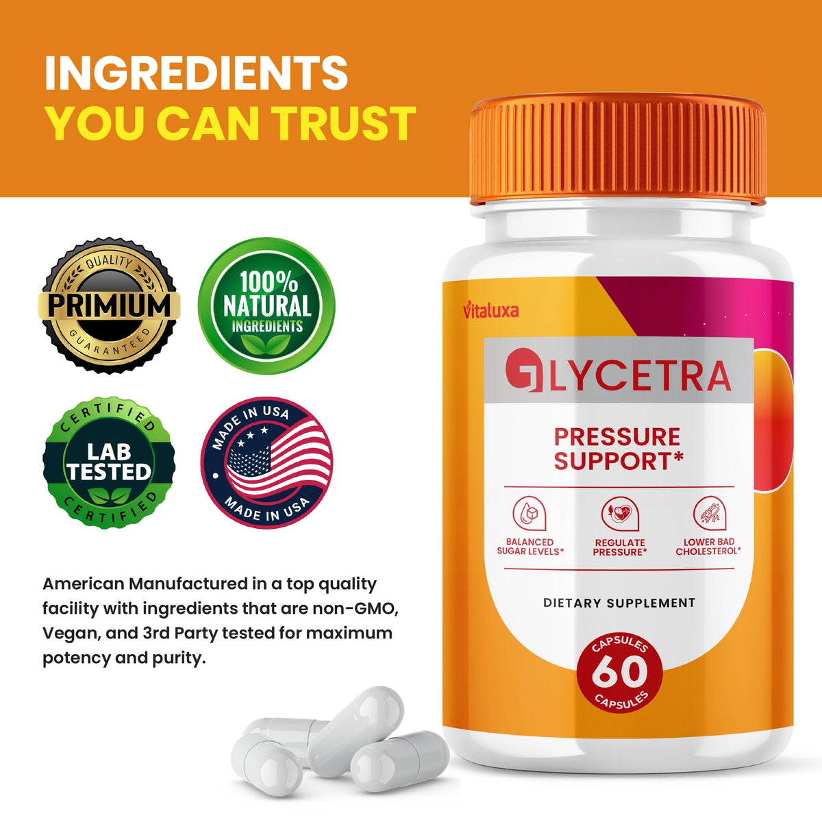 (2 Pack) Glycetra Capsules, Glycetra Blood Support Supplement Advanced Formula Premium Blend All Natural Balance Flow, Glicetra Pills Maximum Strength Glycogen Support Health Wellness Review (120 Ct) - Maple Wellness Supplements