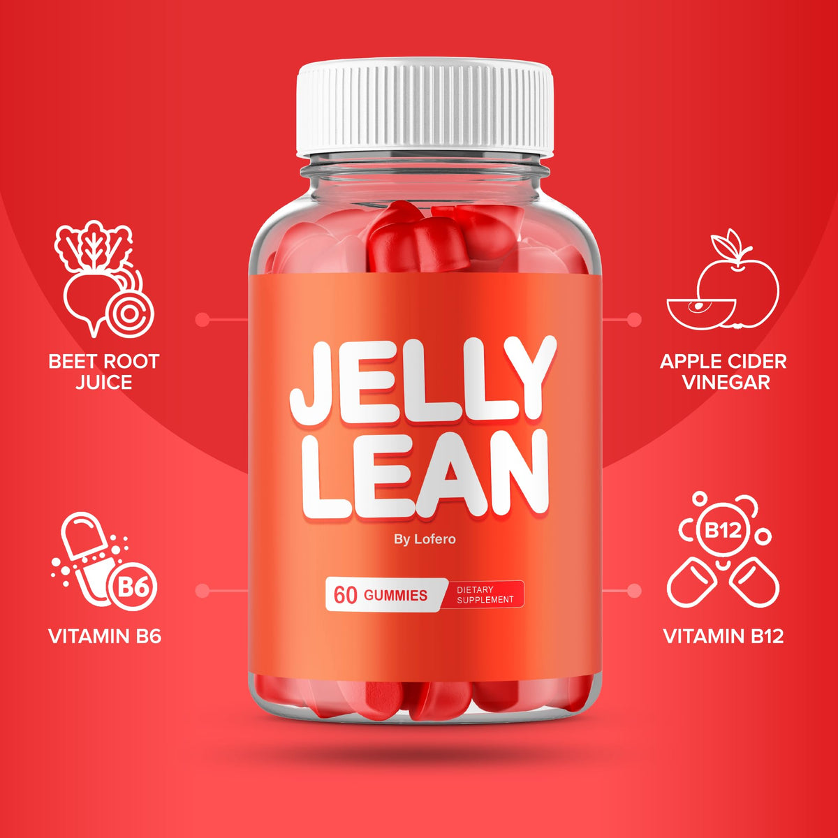 (2 Pack) Jelly Lean Gummies, JellyLean Gummys Loss Support Formula, Premium All-Natural Ingredients Advanced Maximum Strength for Overall Health & Wellness Supplement - Maple Wellness Supplements