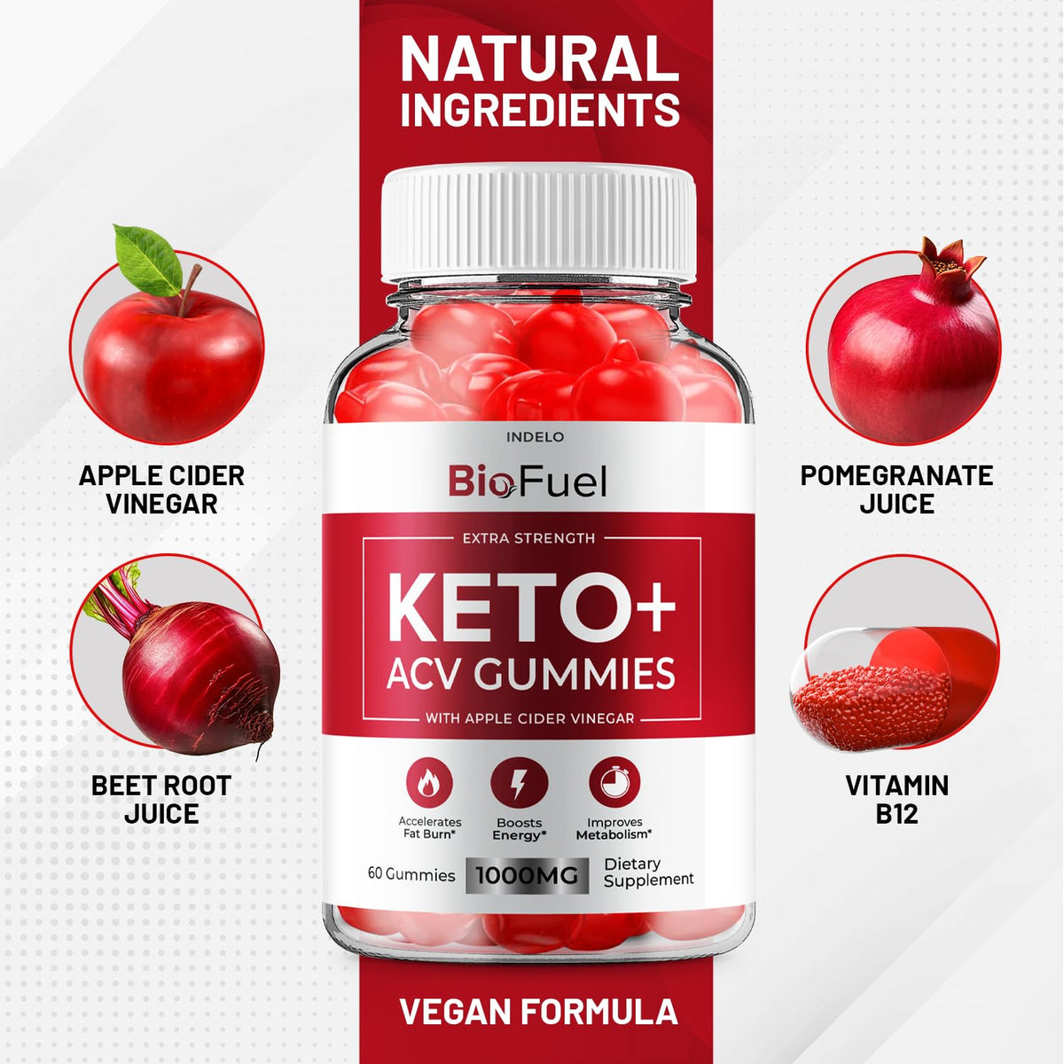 (3 Pack) Bio Fuel Keto ACV Gummies - Advanced Formula BioFuel Keto Plus ACV Gummies Apple Cider Vinegar Bio Fuel ACV, Weight Management Gummies Dietary Supplement Reviews Men Women (180 Gummies) - Maple Wellness Supplements