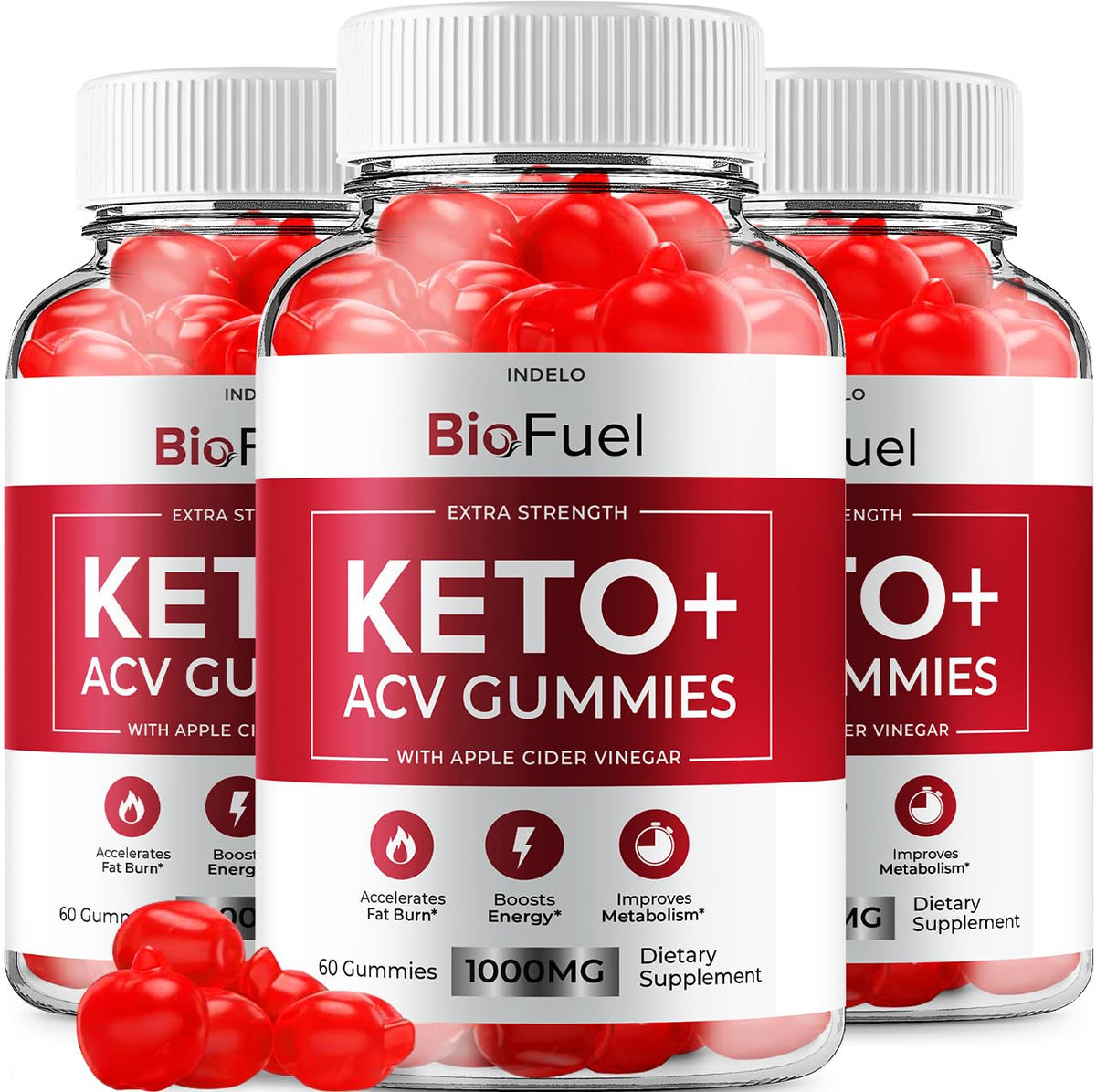 (3 Pack) Bio Fuel Keto ACV Gummies - Advanced Formula BioFuel Keto Plus ACV Gummies Apple Cider Vinegar Bio Fuel ACV, Weight Management Gummies Dietary Supplement Reviews Men Women (180 Gummies) - Maple Wellness Supplements