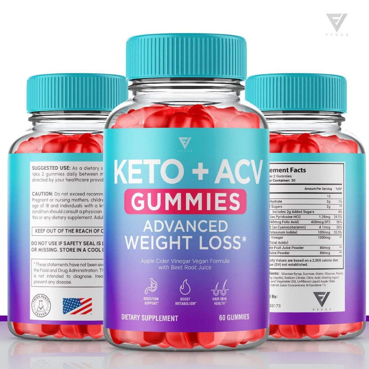(3 Pack) Keto ACV Gummies Advanced Weight Loss Supplement, ACV Keto Gummies Belly - Maple Wellness Supplements