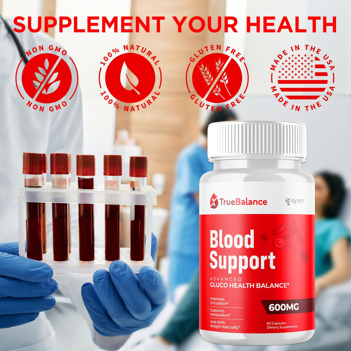 (3 Pack) True Balance Capsules, Official TrueBalance Glycogen Support Pills with All Natural Ingredients, Advanced Formula Support Supplement with Max Strength Vitamins for Women & Men (180 Capsules) - Maple Wellness Supplements