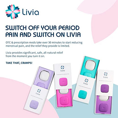 Livia Menstrual Pain Relief Device, Pink - The Off Switch for Period Pain - Portable Unit LiviaBuy Supplements Australia