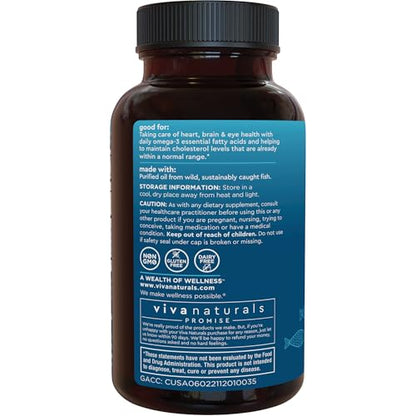 Triple Strength Fish Oil Omega 3 Supplements for Women and Men – 2500 mg High-Potency, Easy-to-Absorb Re-esterified Triglyceride Form, Pescatarian-Friendly DPA Omega 3 - OmniHealth US
