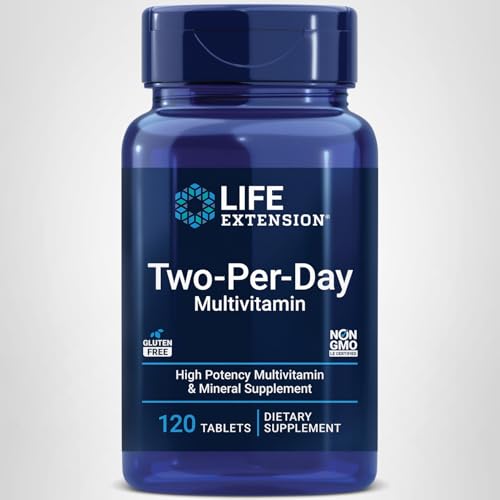 Life Extension Two-Per-Day Multivitamin - Packed with Over 25 Vitamins, Minerals & Extracts -Vitamins B6, C, D - Zinc - Two-Month Supply - OmniHealth US