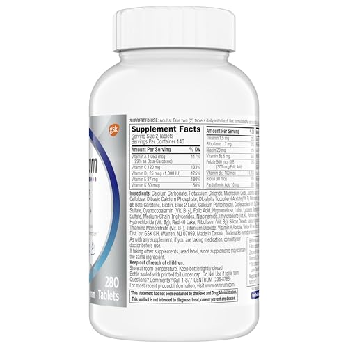 Centrum Minis Silver Multivitamin for Men 50 Plus, Multivitamin/Multimineral Supplement, Vitamin D3, B-Vitamins and Zinc, Non-GMO Ingredients, Supports Memory - OmniHealth US