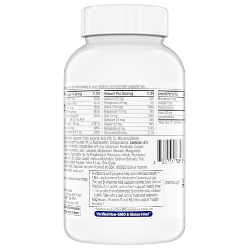Centrum Minis Silver Multivitamin for Men 50 Plus, Multivitamin/Multimineral Supplement, Vitamin D3, B-Vitamins and Zinc, Non-GMO Ingredients, Supports Memory - OmniHealth US