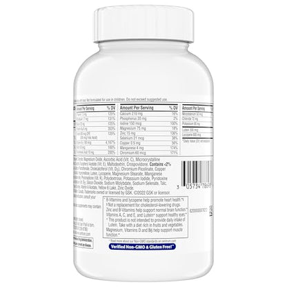 Centrum Minis Silver Multivitamin for Men 50 Plus, Multivitamin/Multimineral Supplement, Vitamin D3, B-Vitamins and Zinc, Non-GMO Ingredients, Supports Memory - OmniHealth US
