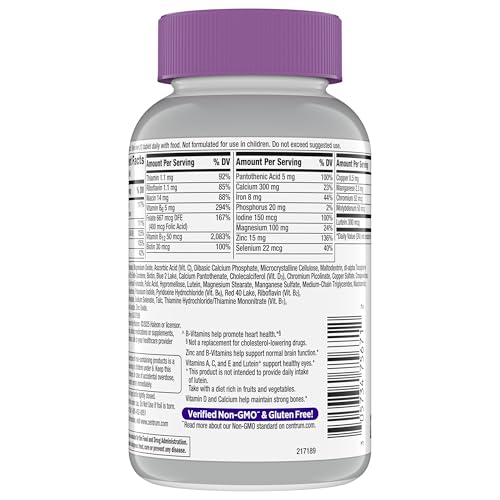 Centrum Silver Women's Multivitamin for Women 50 Plus, Multivitamin/Multimineral Supplement with Vitamin D3, B Vitamins, Non-GMO Ingredients - OmniHealth US