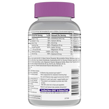 Centrum Silver Women's Multivitamin for Women 50 Plus, Multivitamin/Multimineral Supplement with Vitamin D3, B Vitamins, Non-GMO Ingredients - OmniHealth US