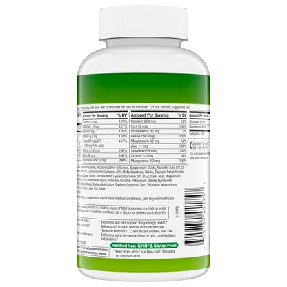 Centrum Adult Multivitamin/Multimineral Supplement with Antioxidants, Zinc, Vitamin D3 and B Vitamins, Gluten Free - OmniHealth US