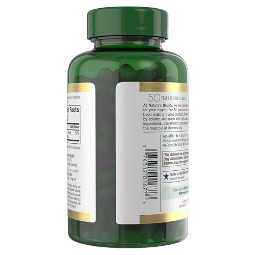 Nature’s Bounty High Absorption Magnesium Glycinate 240 mg for Supporting Muscle Relaxation and Bone, Heart & Nerve Health – Non-GMO, Gluten-Free, Vegetarian, 120 Count/60 Servings - OmniHealth US