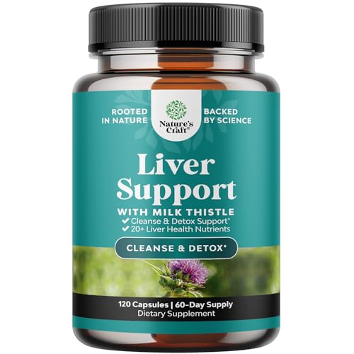 Liver Cleanse Detox & Repair Formula - Herbal Liver Support Supplement with Milk Thistle 