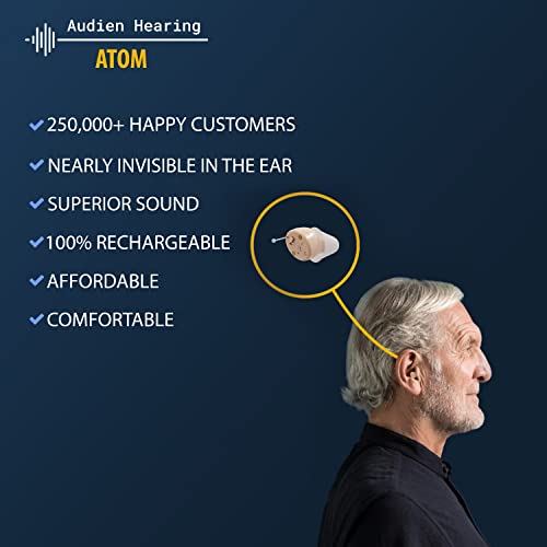 Audien ATOM Rechargeable Hearing Amplifier to Aid and Assist Hearing Audien HearingBuy Supplements Australia