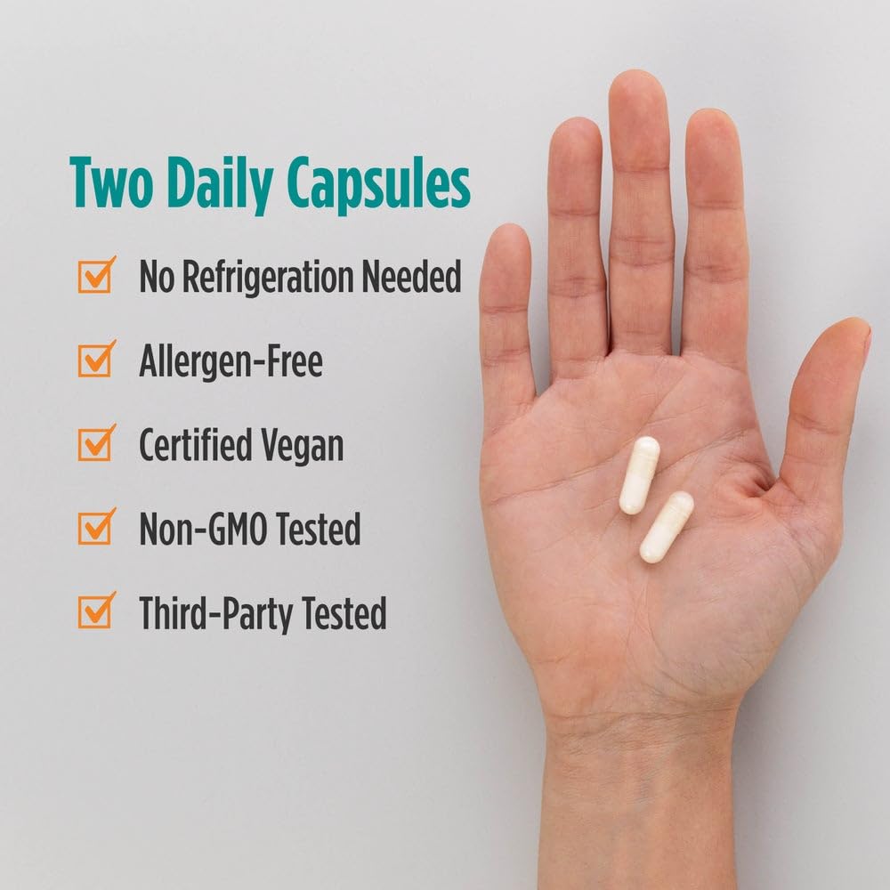 Nordic Naturals Nordic Flora Probiotic Daily - 60 Capsules - 4 Probiotic Strains with 12 Billion Cultures - Optimal Wellness, Immune Support, Digestive Health - Non-GMO, Vegan - 30 Servings - OmniHealth US